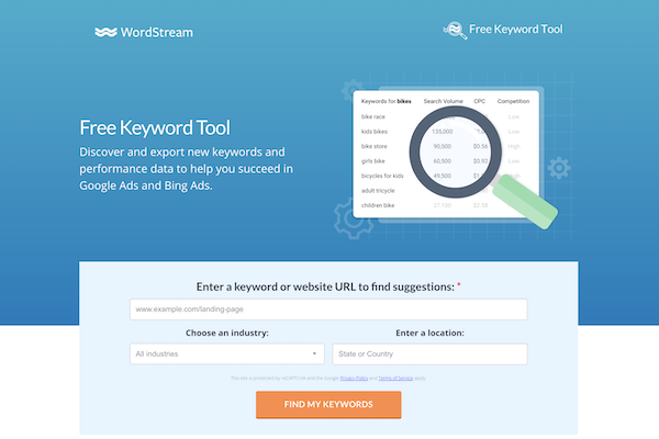 Wordstream's Keyword Tool Best Free Keyword Research Tool